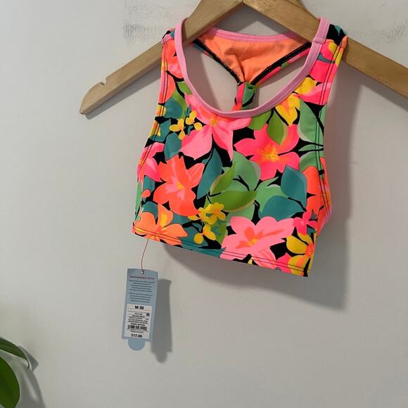 NEW Cat & Jack Girl's Two Piece Floral Print Bathing Suit Size Medium - Picture 2 of 7